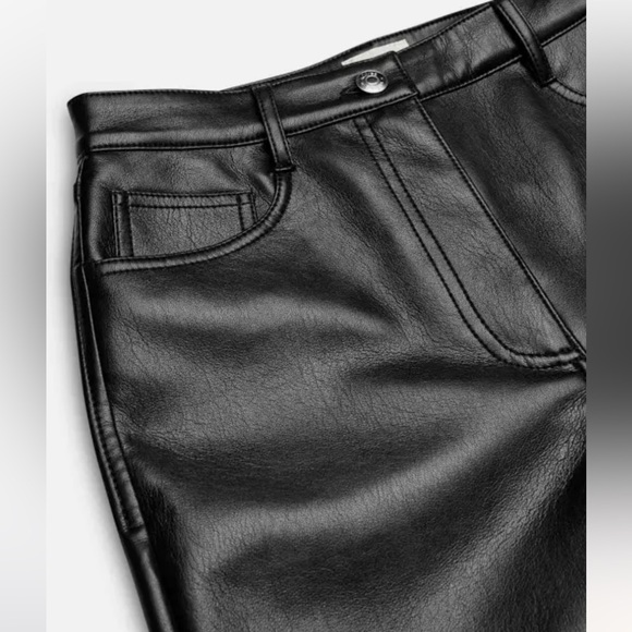 Aritzia Wilfred Melania leather pants in size 4 BLACK - Picture 4 of 5